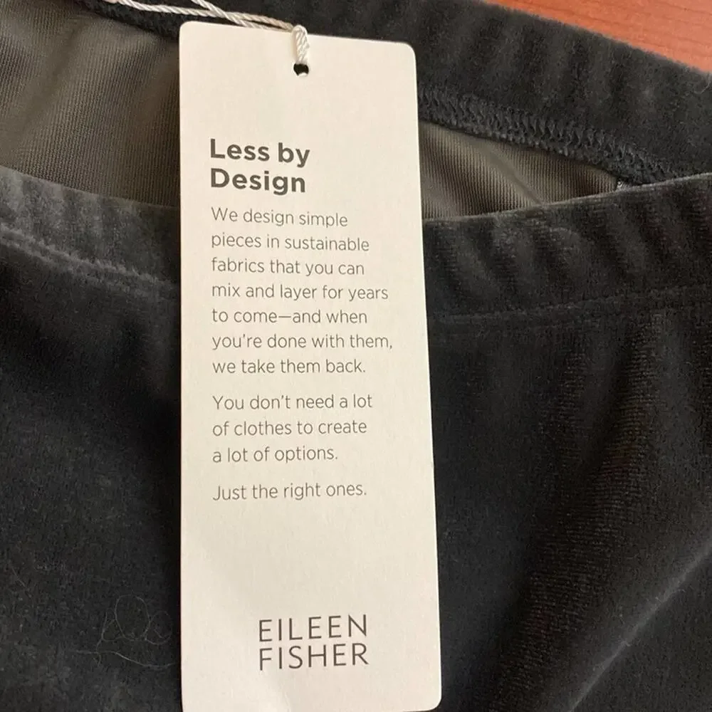 NWT Eileen Fisher velvet graphite ankle leggings, XXS
